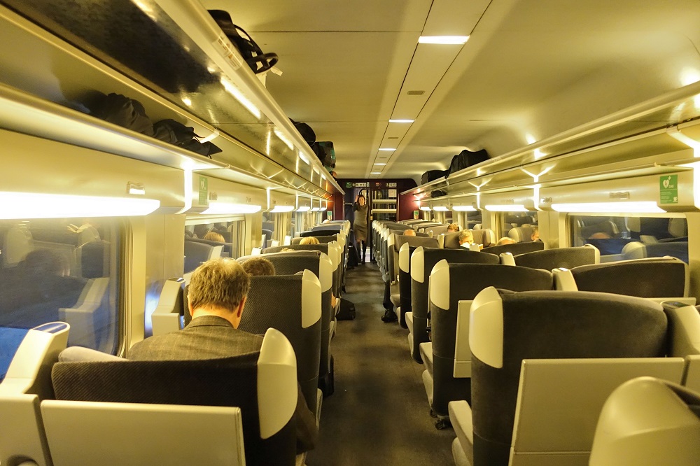 Paris to Geneva train.